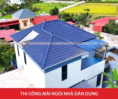 Công trình mái lợp ngói hoàn thiện tại Hải Phòng