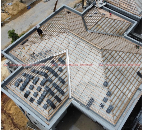 KHUNG KÈO THÉP NHẸ MÁI BÊ TÔNG