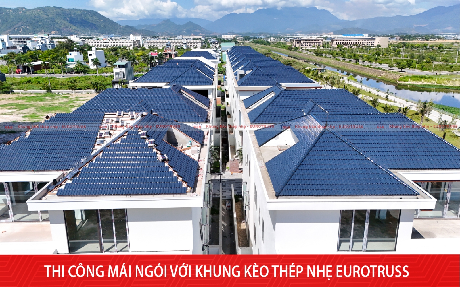 Thi công mái trọn gói 3000m² tại Đà Nẵng – Dự án Bàu Tràm Lakeside