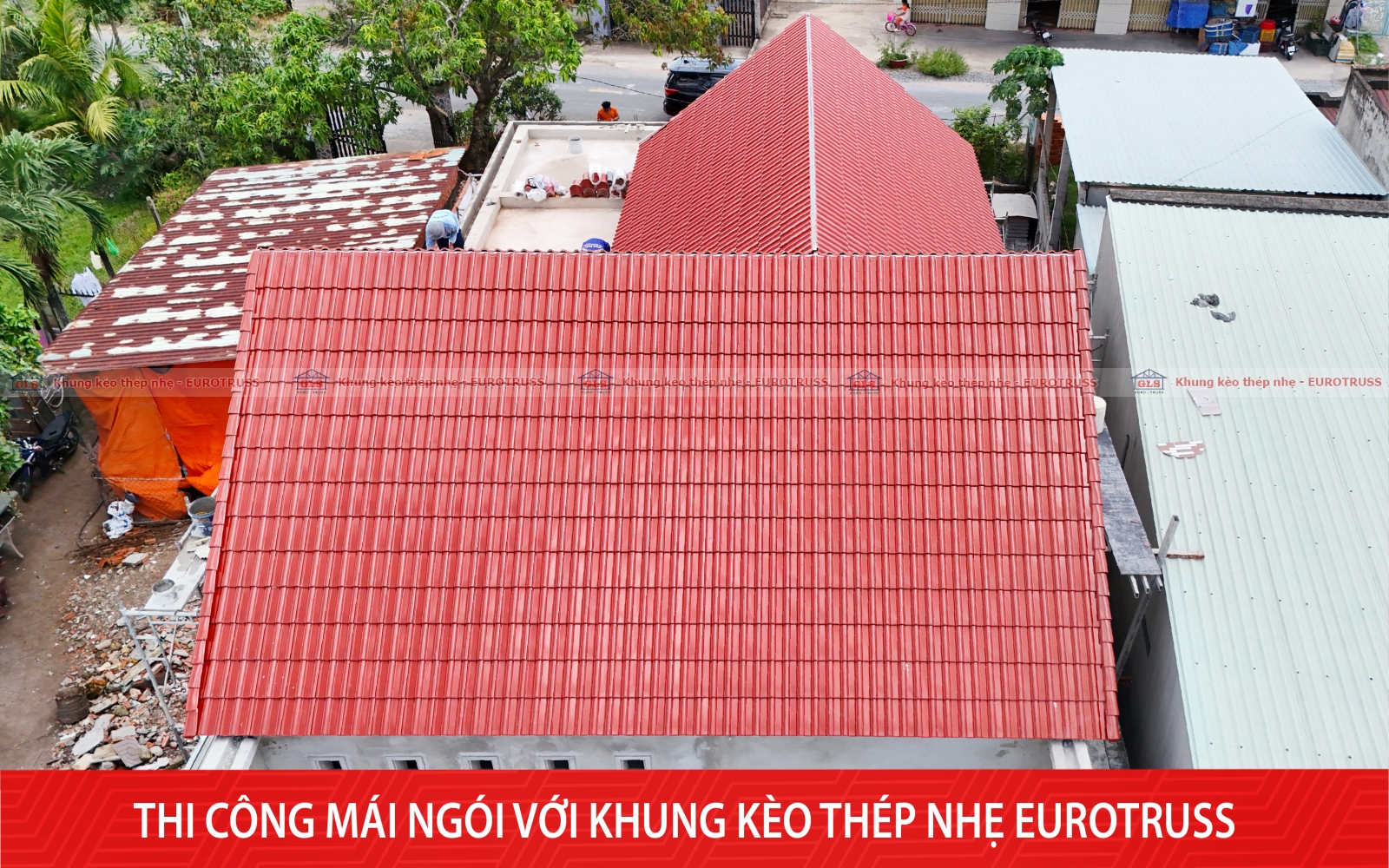 Công trình mái ngói tại Long An - Cận kề ngày hoàn thiện