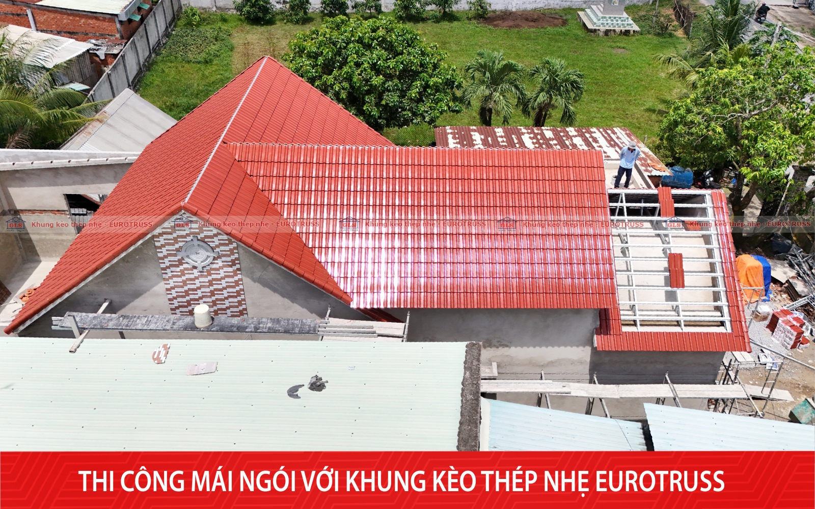 Công trình mái ngói tại Long An - Cận kề ngày hoàn thiện