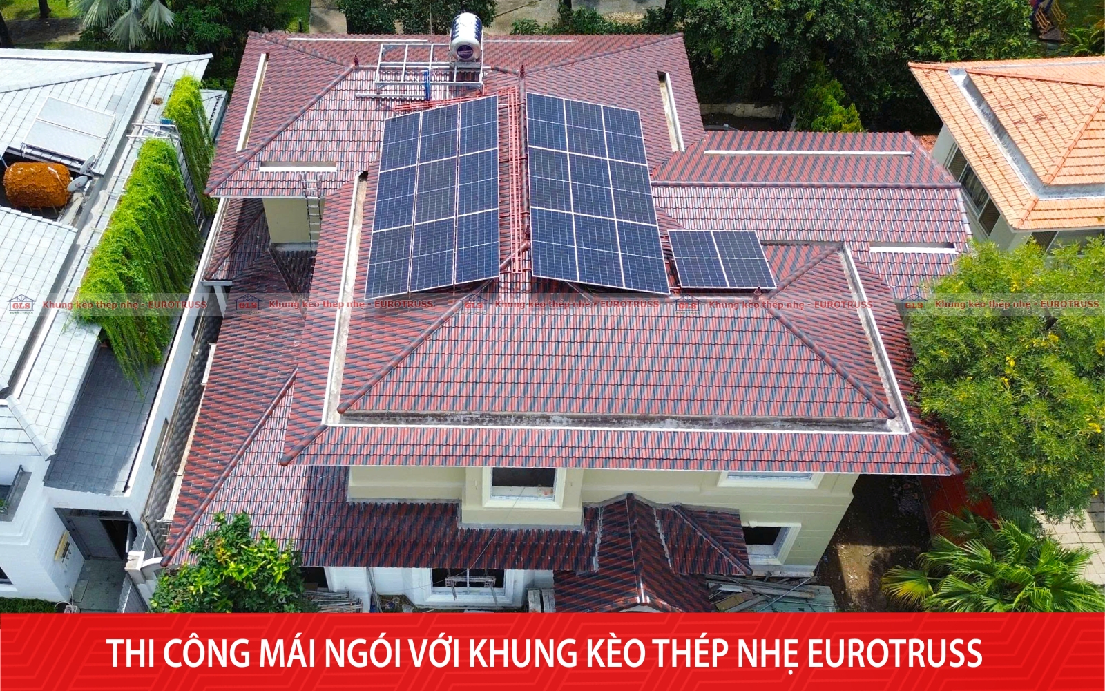 Công trình cải tạo mái ngói 2 màu tại TP. Hồ Chí Minh