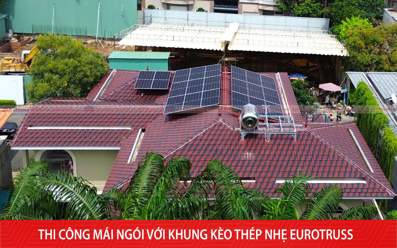 Công trình cải tạo mái ngói 2 màu tại TP. Hồ Chí Minh