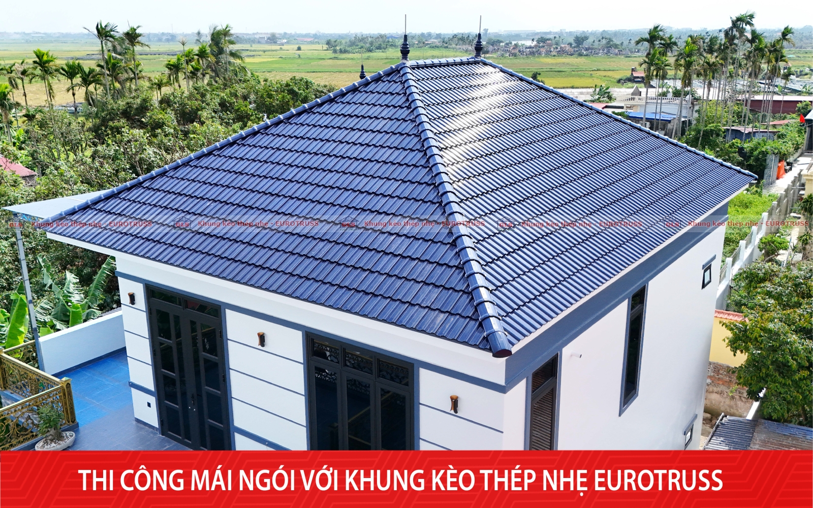 Công trình mái lợp ngói hoàn thiện tại Hải Phòng