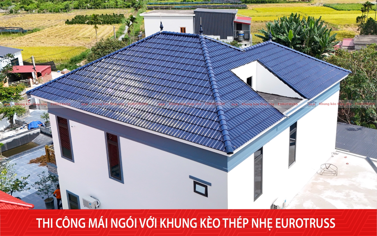 Công trình mái lợp ngói hoàn thiện tại Hải Phòng