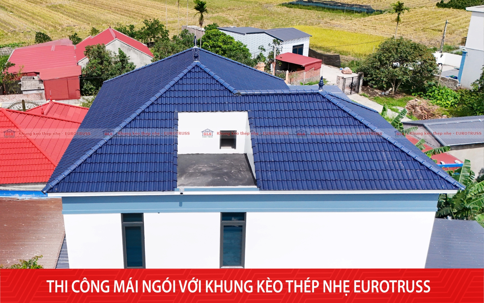 Công trình mái lợp ngói hoàn thiện tại Hải Phòng