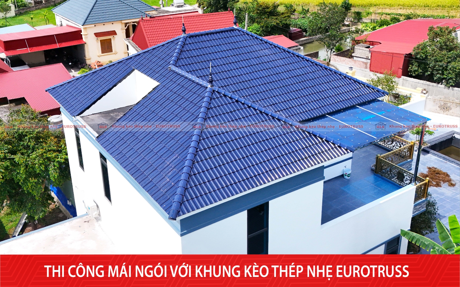 Công trình mái lợp ngói hoàn thiện tại Hải Phòng