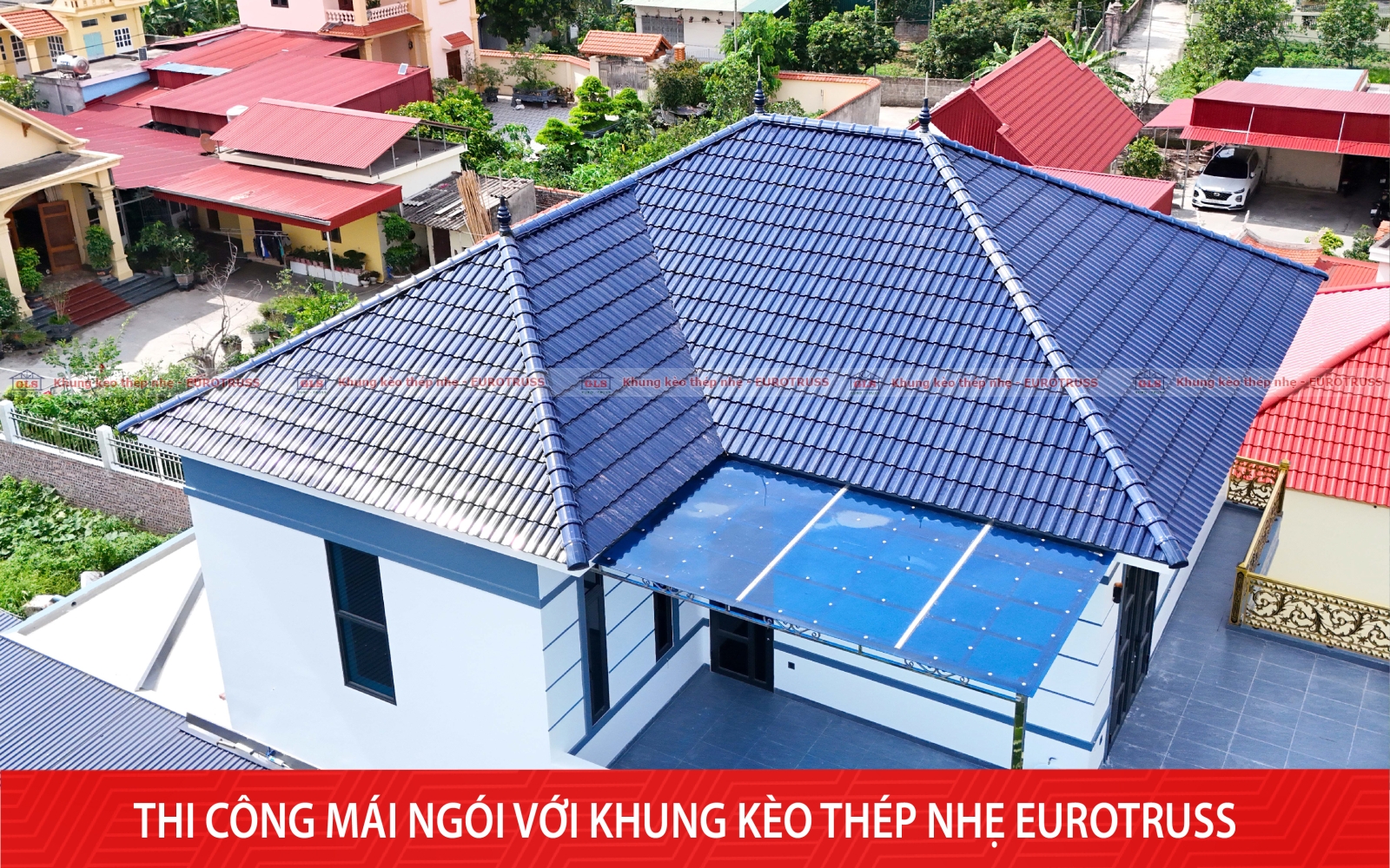 Công trình mái lợp ngói hoàn thiện tại Hải Phòng