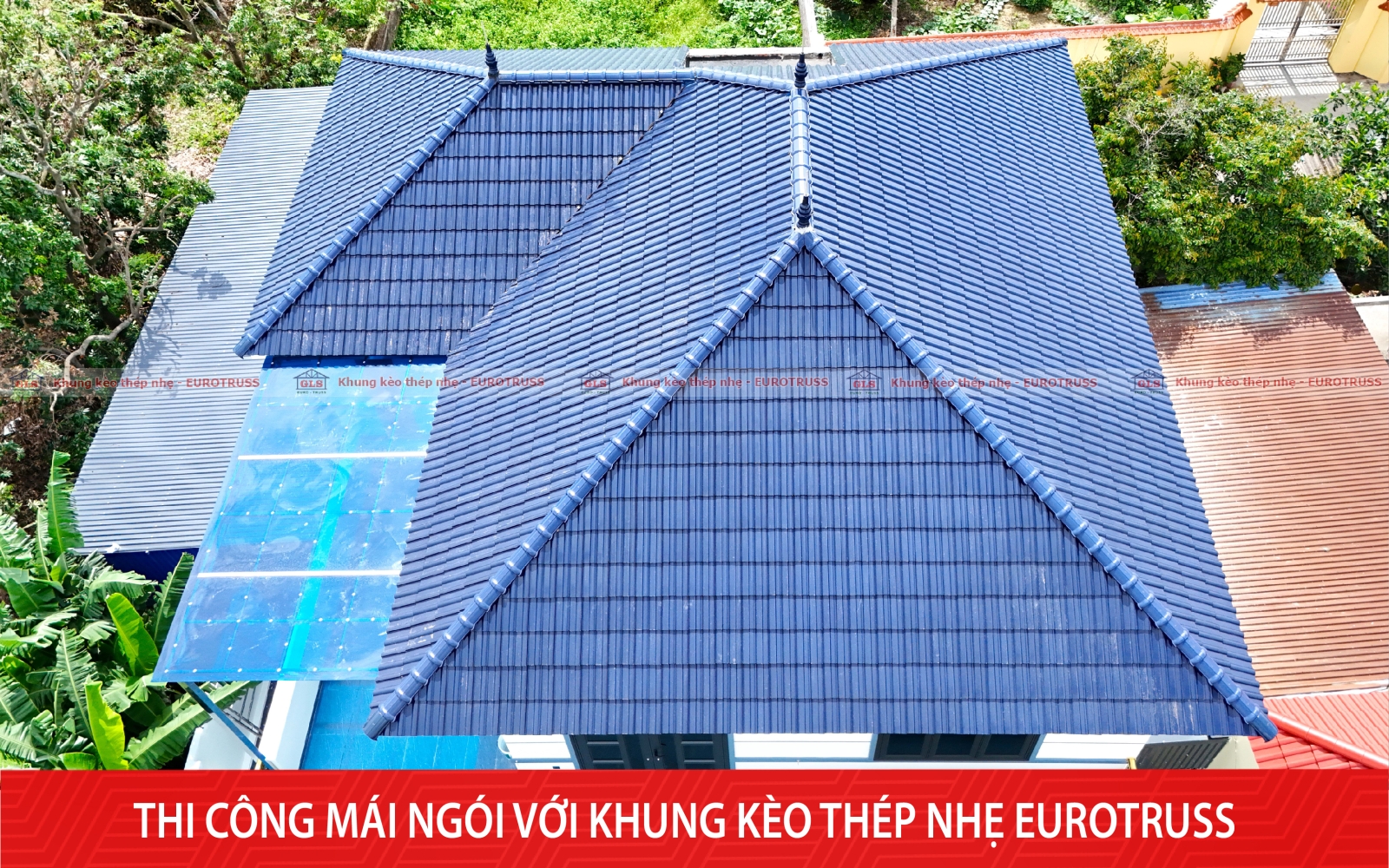 Công trình mái lợp ngói hoàn thiện tại Hải Phòng