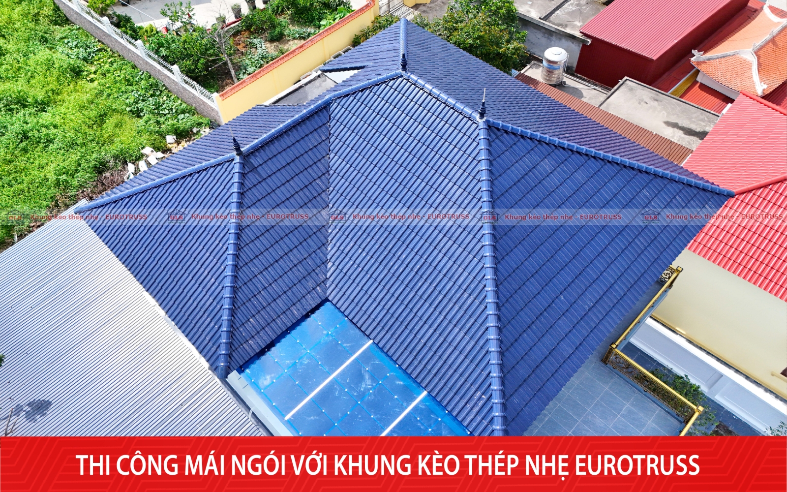 Công trình mái lợp ngói hoàn thiện tại Hải Phòng
