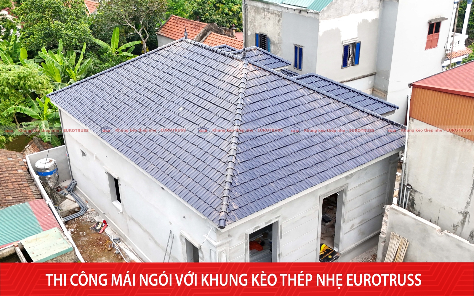 Thi công mái ngói trọn gói chuẩn đẹp tại Nam Định